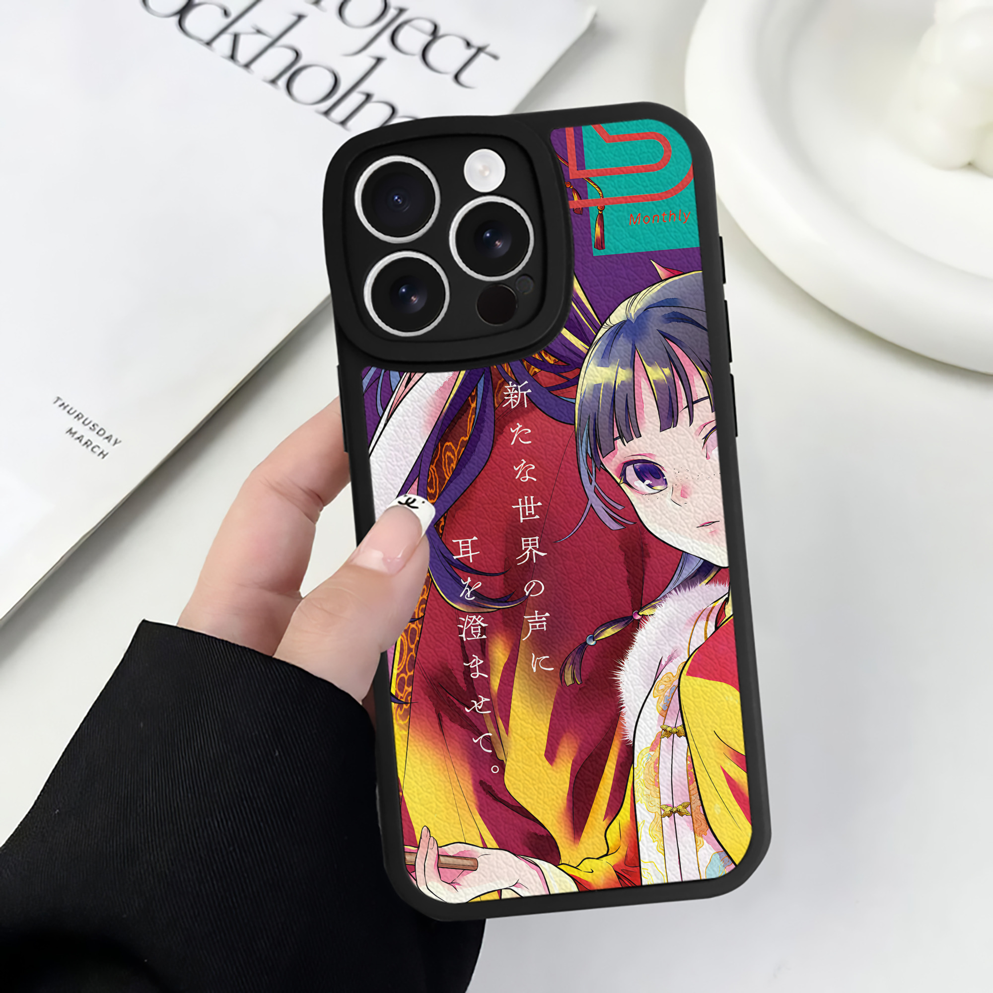 （画像用） 薬屋のひとりごと The Apothecary Diaries 【iPhone 16シリーズ対応】シリコンスマホケース（レザー調） 材質：シリコン